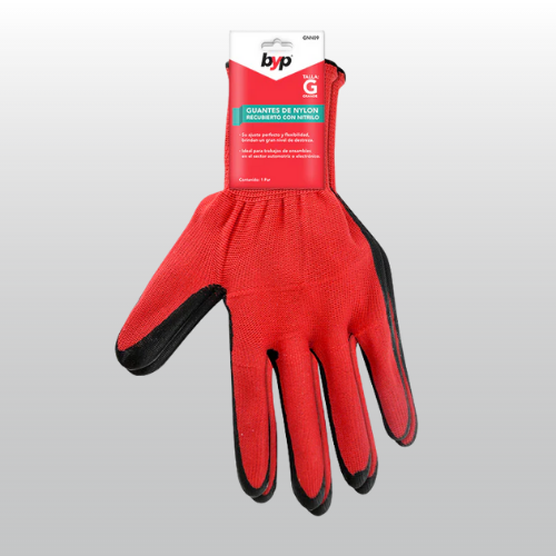 GUANTES DE NYLON RECUBRIMIENTO CON NITRILO GRANDE
