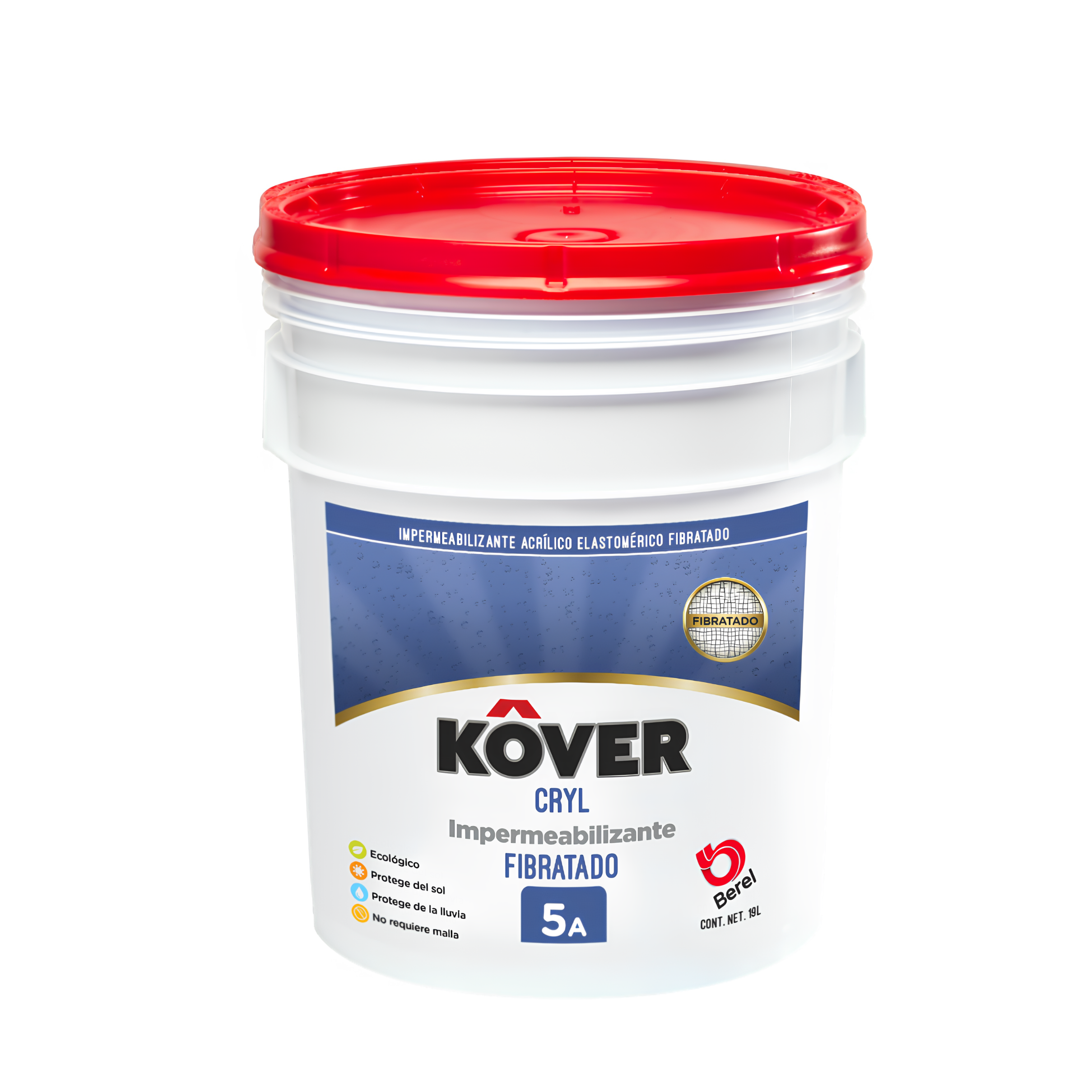 IMPERMEABILIZANTE KOVER CRYL FIBRATADO 5 AÑOS