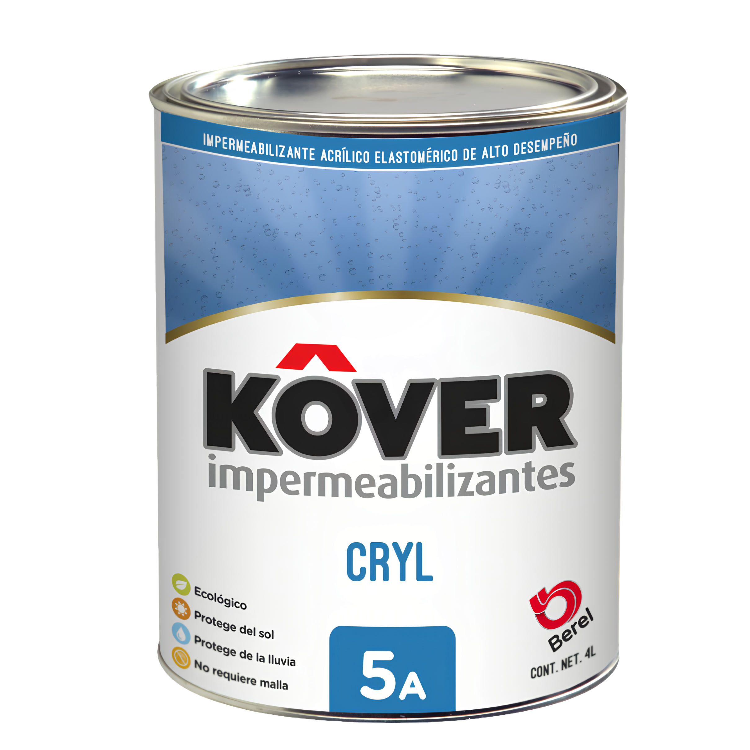 IMPERMEABILIZANTE KOVER CRYL 5 AÑOS